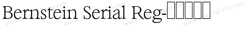 Bernstein Serial Reg字体转换